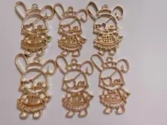 ②うさぎのレジン枠6個セット
