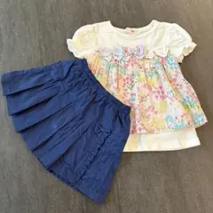 KP お花畑mimiちゃん　トップス＆スカパン　110cm