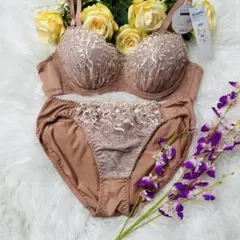 下着☆B90 ブラジャー＆ショーツセット　女装様にもおすすめ　チャコール