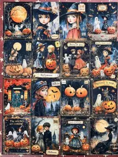 nohohons Halloween 素材紙１６枚