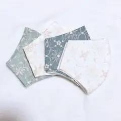 No.70 大人用ハンドメイドマスク４枚組/抗菌抗ウイルス加工/繰り返し使える