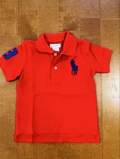 新品 タグ付き ラルフローレン 赤色ポロシャツ 18M 85㎝