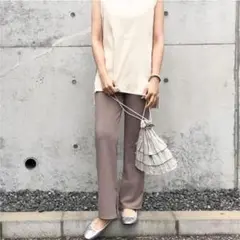 ジーユー　リブストレッチパンツ