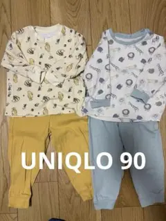 ユニクロ UNIQLO パジャマ90cm プーさん 動物柄 長袖