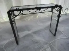 【1】B級品　ミニチュア家具　コンソール　脚ガラス