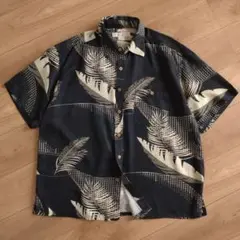 ISLAND REPUBLIC アロハシャツ/シルク混紡/A100/古着/XXL