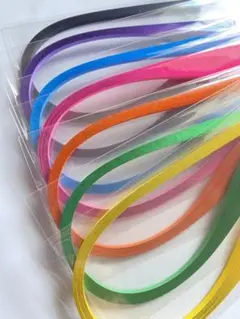 カラーメタリックエッジ　3ミリ　クイリングペーパー　7点セット