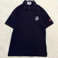 【美品✨】マスターバニーエディション 半袖 ポロシャツ ハーフジップ 紺 4