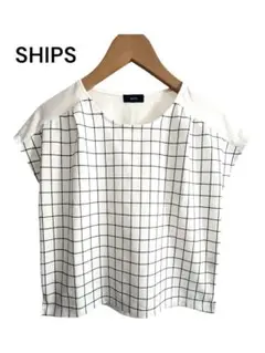 SHIPS シップス ステッチ柄 ノースリーブトップス *Used
