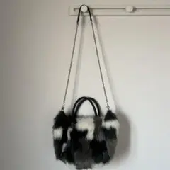 DIESEL ファー ショルダーバッグ