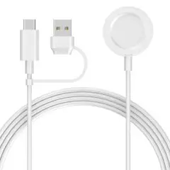 アップルウォッチ 充電器 2in1 USB A+C for ワイヤレス充電