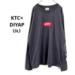 a0914 KTC×DIYAP コラボ 長袖カットソー グレー 大きめ 《3L》