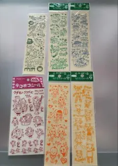 カラフルキャラクターシール6枚セット