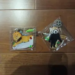 のんほいパーク　アクリルキーホルダー　ライオン　レッサーパンダ　2025