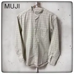 MUJI チェック柄 長袖 シャツ S