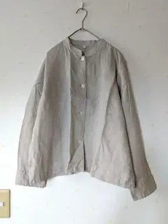 無印良品リネン100％シャツジャケット