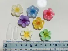 プルメリア デコパーツ 大 7粒 ランダム