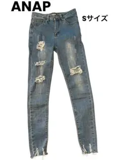 【美品】ANAP アナップ　ダメージデニム　スキニー　Sサイズ