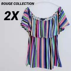 送料込❤ROUGE COLLECTION 【2X】オフショルダー トップス