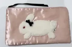Katie サテン　ラビット　クラッチ