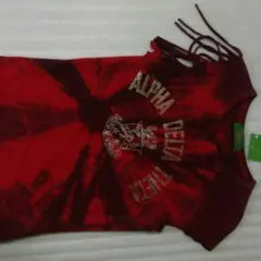 新品フリンジシャツ ワインM
