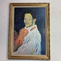 パブロ・ピカソ／男の肖像（自画像）複製画額装 パブロ・ピカソ／男の肖像（自画像）複製画額装-公式オンライン