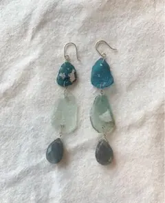 ageteローマングラスピアス