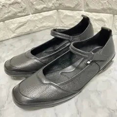 【美品】albachiara コンフォートシズ　ストラップ　革靴　24.5