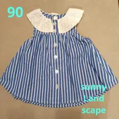 sunny Landscapeサニーランドスケープ ノースリーブフレアシャツ90