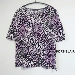 ポートブレア✨日本製　半袖Tシャツ　抽象模様 　総柄　フリー