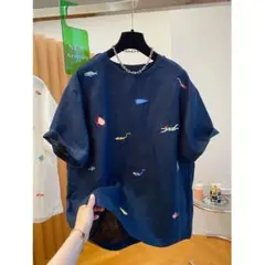 新品☆未使用 Tシャツ カジュアル 大きいサイズ 通勤 3色展開 刺繍
