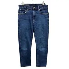 ユニクロ ストレートデニム デニムパンツ ダークブルー 28 UNIQLO
