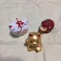 犬と猿の置物3点セット