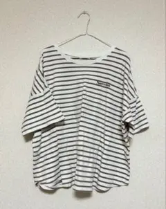 Narcissus ストライプ 半袖Tシャツ 4L