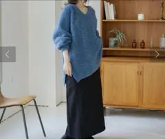 kastane メランジVあきニットプルオーバー