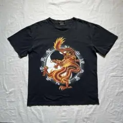 Y2K 90s fairy grunge DRAGON 　陰陽　龍　Tシャツ