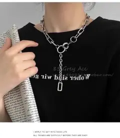 レディース ストリート ネックレス 【数量限定】 シルバー スクエアチェーン