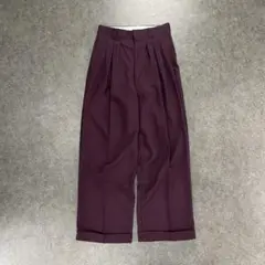 Vtg USA製 Smokey Joe's スラックス 3タック バーガンディ