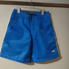 未使用に近い　90's POLO SPORT黒× 青 ナイロンショートパンツ水着