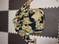 Tow Leaves 黒と金の長袖シャツ L