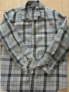 POLO チェック柄長袖シャツ 140cm