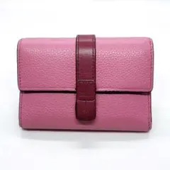 LOEWE ロエベ スモールバーティカルウォレット ピンク 三つ折り財布