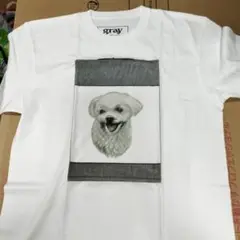gray 犬イラスト Tシャツ Lサイズ 男女兼用