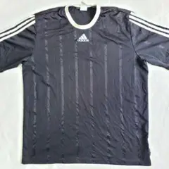 adidas アディダス半袖刺繍ロゴサッカージャージ古着 無地ワンポイントゲーム