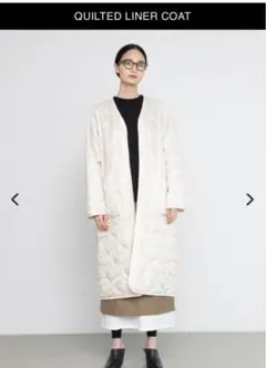 HYKE QUILTED LINER COAT ホワイト キルティング