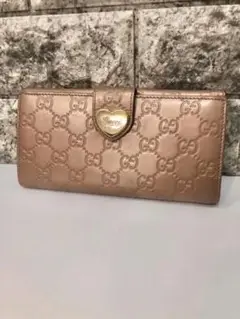 GUCCI シマ Wホック長財布 キレイで本物ですが破れあり