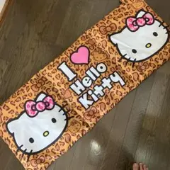 ハローキティ ヒョウ柄 長座布団 クッション