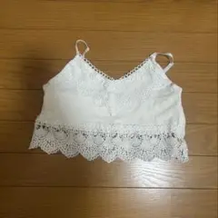 ホワイト レースキャミソール