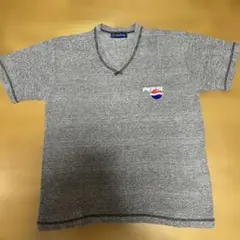東急百貨店タグ　PEPSI 刺繍グレー Vネック Tシャツ