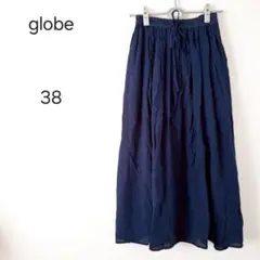 1338＊グローヴ グローブ globe ネイビー フレアスカート 38